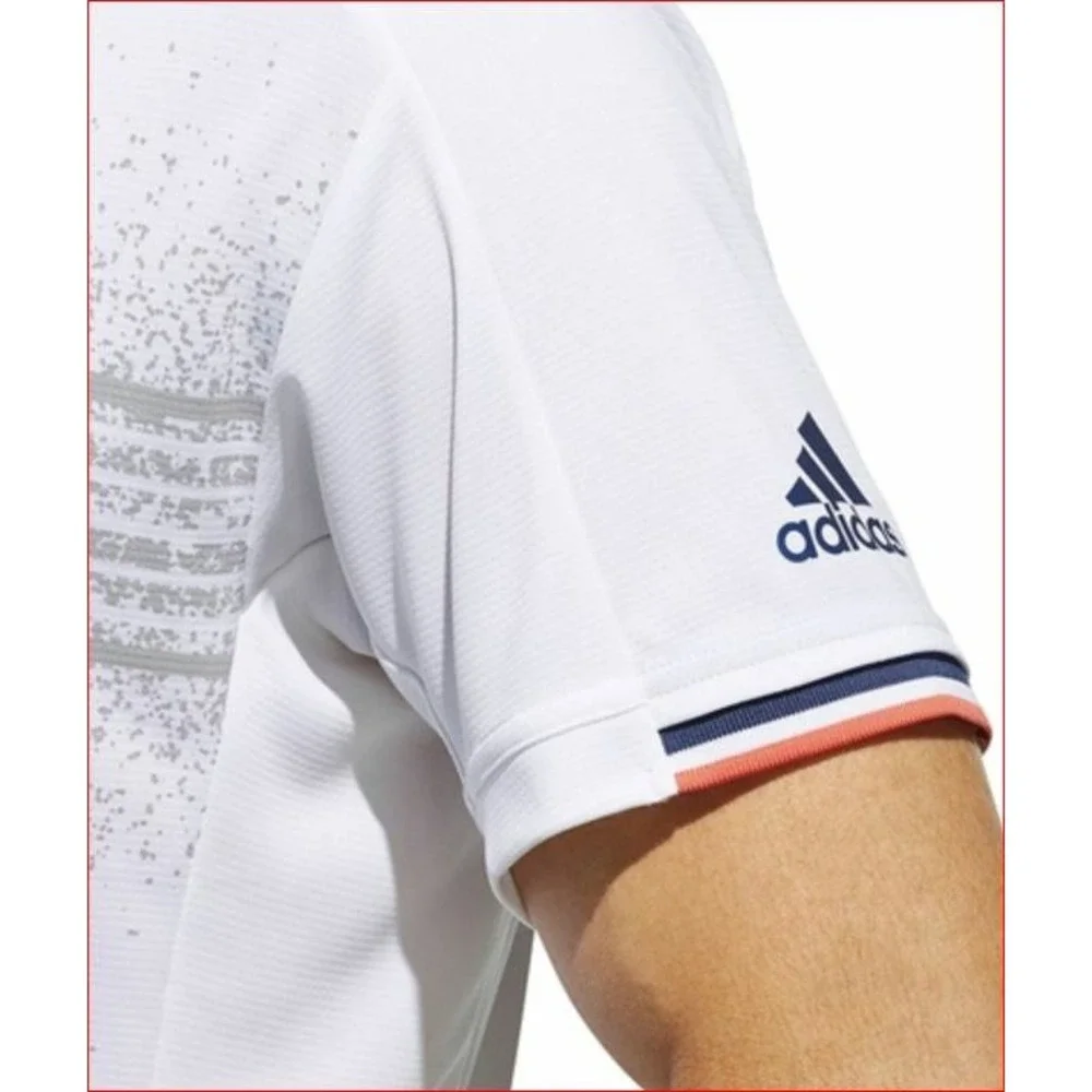Adidas men polo shirt Climalite CG2542 white 2XL MSRP $70